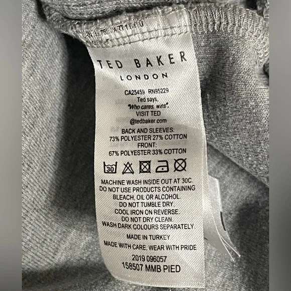 Ted Baker Gray Cotton-Knit Crewneck Casual Comfy Sweater Size 5 (XL) - Picture 9 of 9